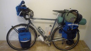 The bike fully loaded