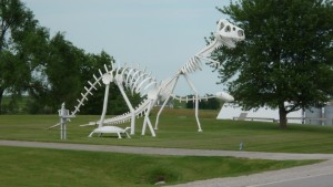 Sometimes there are days where there isn't a whole lot to take pictures of. Luckily sometimes there are dinosaurs in people's yards that help my plight somewhat.