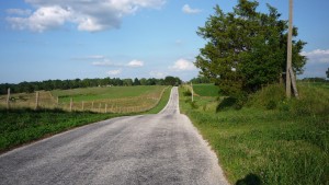 The road to the RV park.