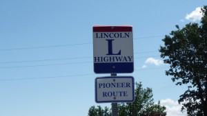 The Lincoln Highway, the first transcontinental paved road.