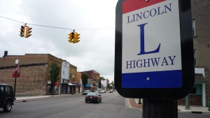The Lincoln Highway makes its triumphant return. The town (Ada) looks like every other small town in Ohio.