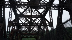 On another old railroad bridge.